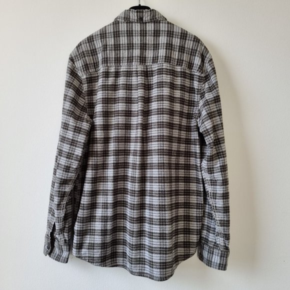 Roots Men's Brushed Cotton Plaid Long Sleeve Shirt Size XL - Picture 3 of 10